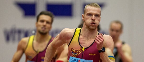 Atletika, Patrik Šorm při běhu na 400 metrů, halové MČR v atletice