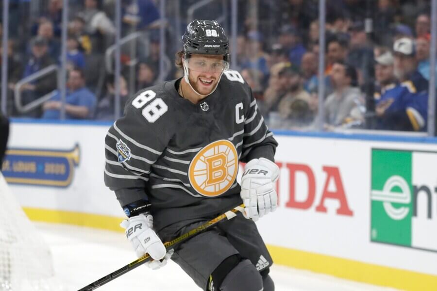 David Pastrňák během NHL All Star Game - utkání hvězd NHL - kde sledovat NHL All Stars živě v online live streamu - foto Profimedia