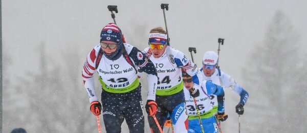 Biatlon, IBU Cup, Vítězslav Hornig během závodu v německém Arberu