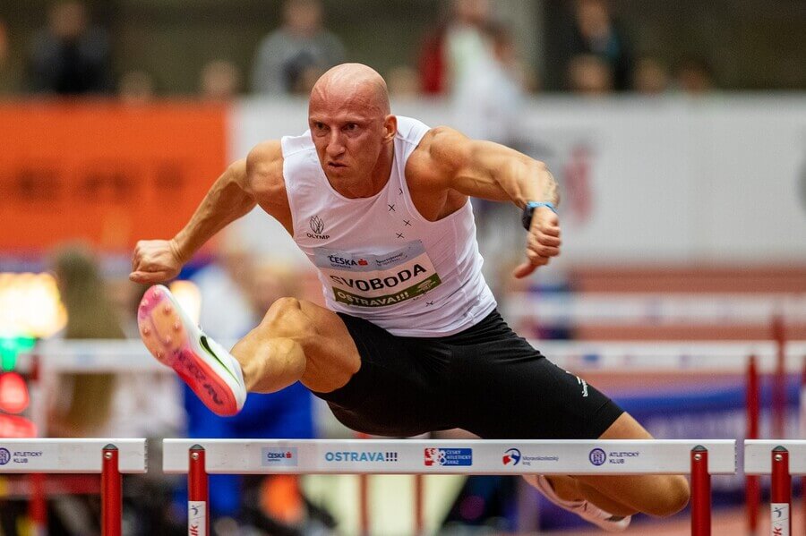 Atletika, překážkář Petr Svoboda při mítinku Czech Indoor Gala v Ostravě