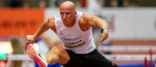 Atletika, překážkář Petr Svoboda při mítinku Czech Indoor Gala v Ostravě