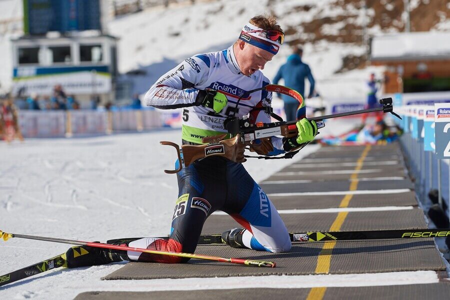 Biatlon, Vítězslav Hornig při závodě v Lenzerheide