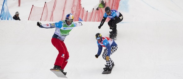 Snowboardcross, závod Světového poháru - Zdroj Juanan Barros Moreno, Shutterstock.com