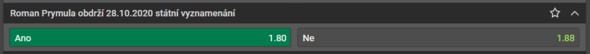 Dostane Roman Prymula státní vyznamenání 28.10.2020?