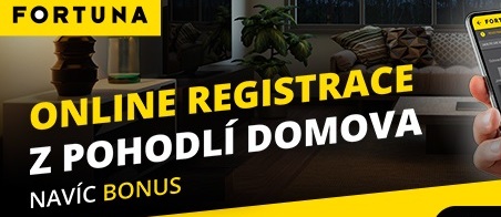 Online registrace s bonusem u sázkové kanceláře Fortuna