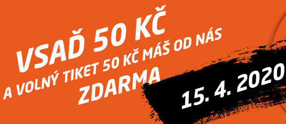 Berte volný tiket 50 Kč od SYNOT TIPu - pouze dnes 15. dubna 2020!