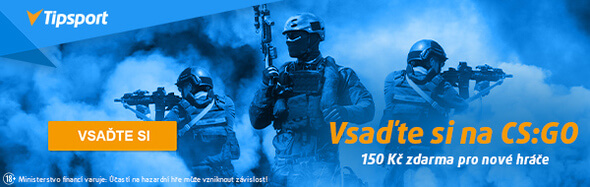 Sázková kancelář Tipsport - vsaďte si na Counter Strike s bonusem 150 Kč