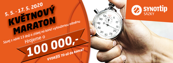 SYNOT TIP: květnový sázkařský maraton o 100.000,-