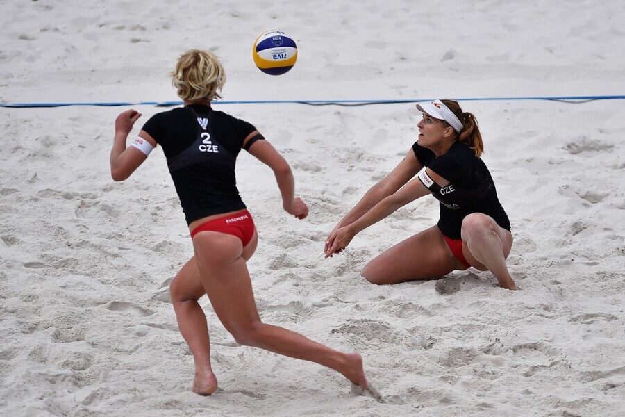 Beach volejbal, Barbora Hermannová a Marie Sára Štochlová na turnaji v Ostravě