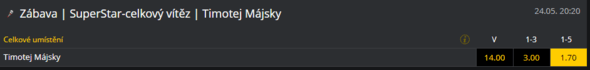 Postoupí Timotej Májsky do TOP 5 v SuperStar?