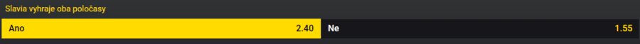 Tip Slavia oba poločasy