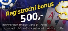 Online pokerová herna SYNOT TIP POKER s registračním bonusem 500,-