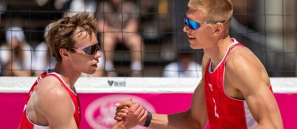 Beach volejbal, Jakub Šépka a Tomáš Semerád během Ostrava Beach Pro Tour