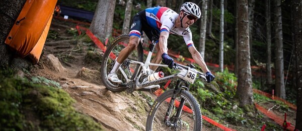 Cyklistika, MTB, horská kola, Ondřej Cink během SP v rakouském Leogangu