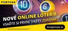 Online loterie od Fortuny - první tiket zdarma