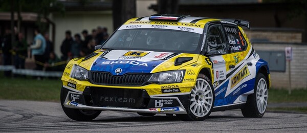 Rally, MČR, Věroslav Cvrček a Tomáš Prokorát při Rallye Český Krumlov 2023, Škoda Fabia R5