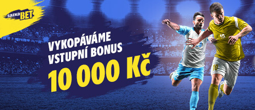 Sazkabet má vstupní bonus ve výši 10 000 Kč