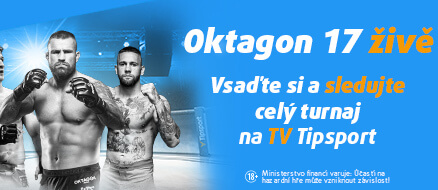 Oktagon 17 živě - bonus zdarma 150 Kč na Tipsportu