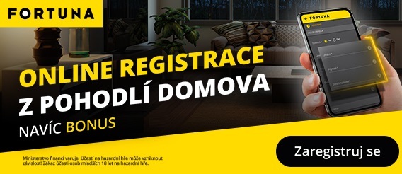 Online registrace s bonusem u sázkové kanceláře Fortuna