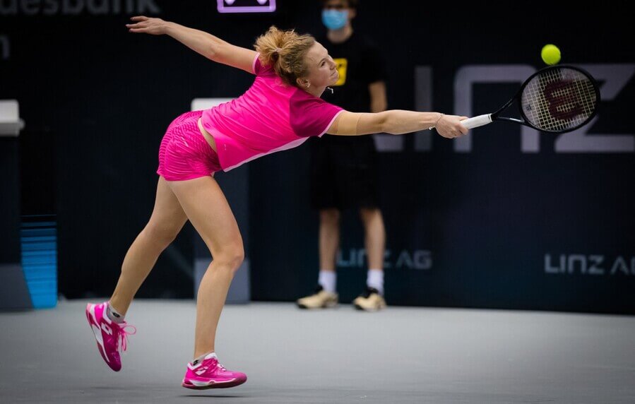 Česká tenistka Kateřina Siniaková na turnaji WTA 250 v rakouském Linci - WTA Upper Austria Ladies Linz