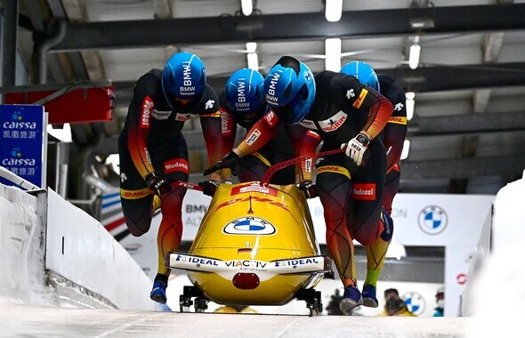 Boby, IBSF Světový pohár, německý čtyřbob Francesco Friedrich, Thorsten Margis, Candy Bauer, Alexander Schueller