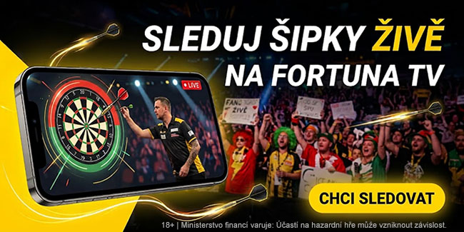 Sleduj šipky živě na Fortuna TV