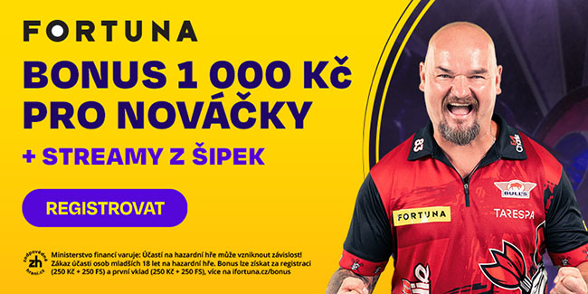 Sleduj šipky živě na Fortuna TV Sleduj šipky živě na Fortuna TV