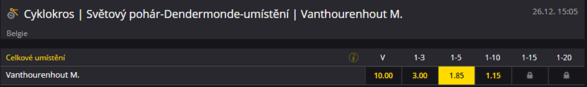 Vanthourenhout do 5. místa