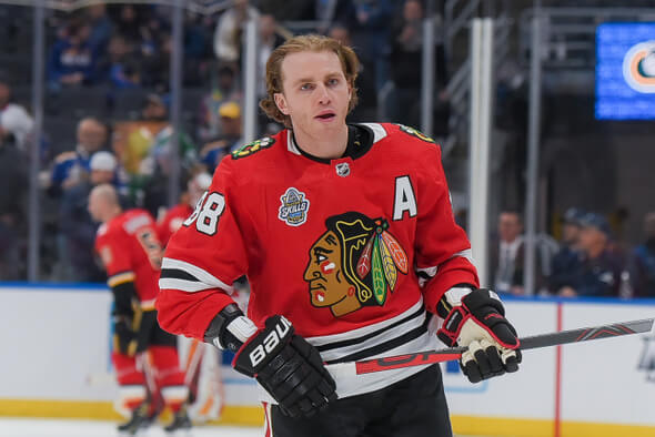 Patrick Kane v dresu Chicaga Blackhawks