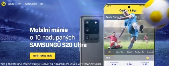 Sazkabet: mobilní mánie o Samsungy S20 Ultra!