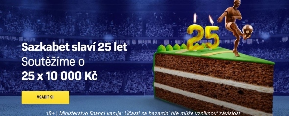 Sazkabet slaví 25 let - rozdělí se celkem 250 000 Kč!