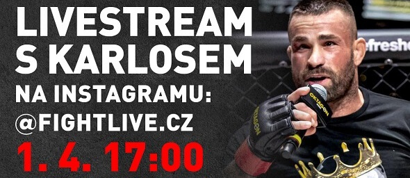 Karlos Vémola bude hostem živého vysílaní na Instagramu @fightlive.cz