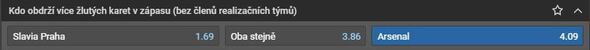 Arsenal v Praze posbírá více žlutých karet, než soupeř