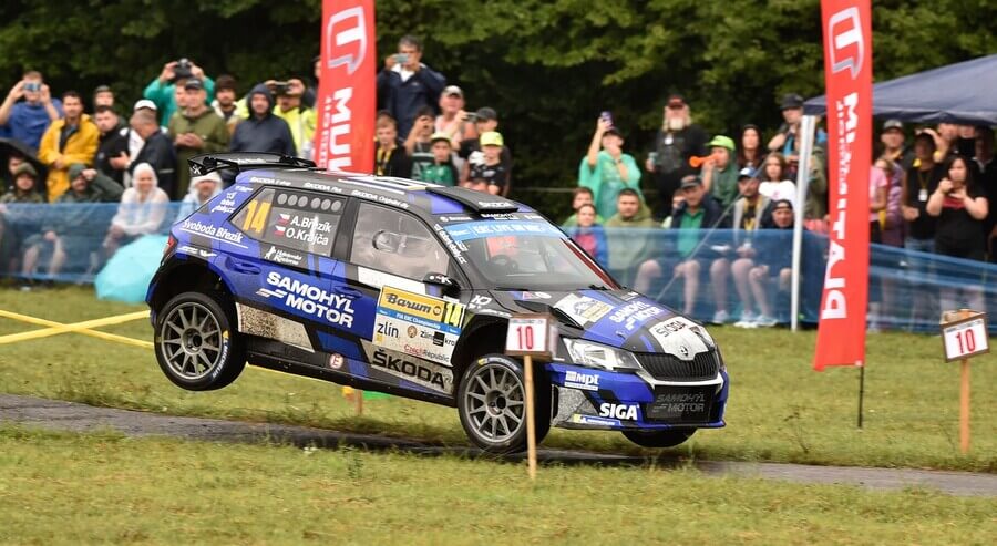 Rally, MČR, Adam Březík se Škodou Fabia R5 při Barum Czech rallye Zlín