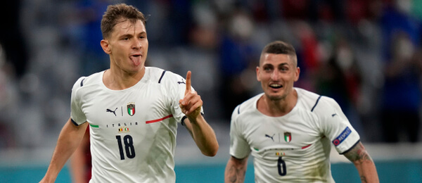 Fotbal, Itálie, Nicolo Barella, Marco Verratti - Zdroj ČTK, AP, Matthias Schrader