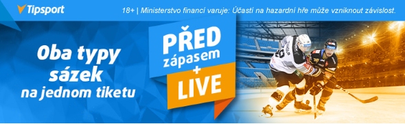 Tipsport - předzápasové a live sázky na 1 tiketu!