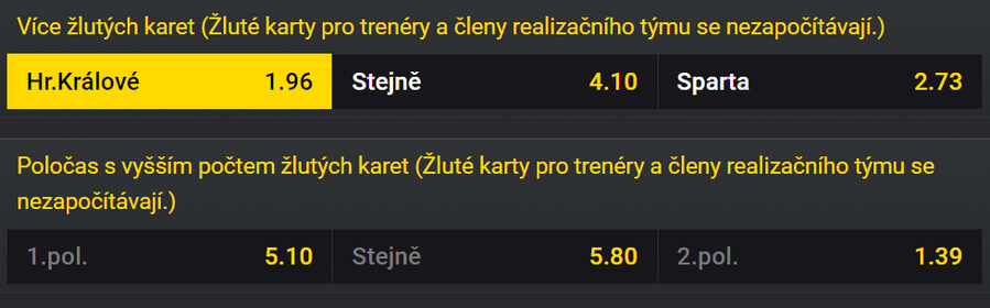 Vsaďte si na zápas Hradec vs. Sparta