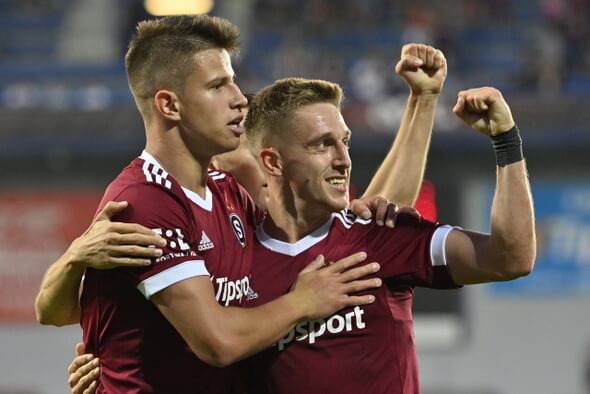 Fotbal, Fortuna liga, Sparta Praha, Adam Hložek - Zdroj ČTK, Šimánek Vít