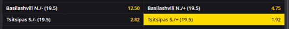 Basilashvili vs. Tsitsipas