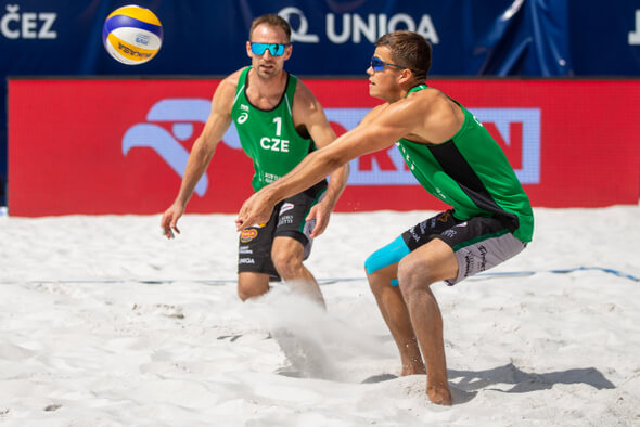 Beach volejbal, Václav Berčík a Jan Dumek - Zdroj ČTK, Pryček Vladimír