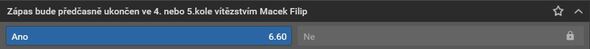 Filip Macek zvítězí ve čtvrtém nebo pátém kole