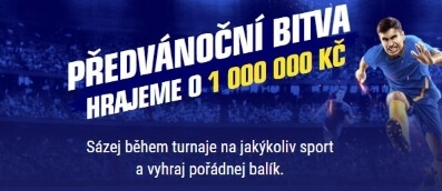 Předvánoční bitva u Sazkabetu - hraje se o 1 000 000 Kč