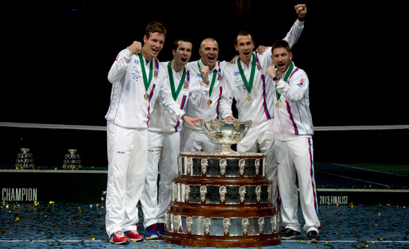 Tenis Davis Cup vítězný český tým z roku 2013 - Zdroj ČTK, Kamaryt Michal