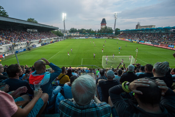 Fotbal, České Budějovice, stadion Střelecký ostrov - Zdroj ČTK, Pancer Václav