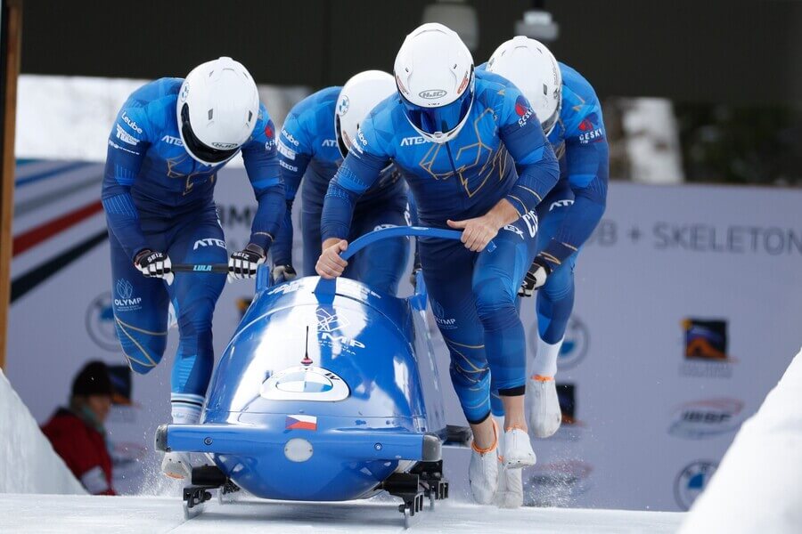 Boby, IBSF Světový pohár v Park City v USA, český čtyřbob Adam Dobeš, Michal Dobeš, Ondřej Hrazdil, Dominik Záleský