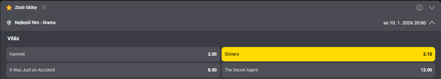 Zlaté glóby 2026 - nejlepší film (drama): Sinners