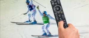 Zimní sporty, sledování přenosu u TV