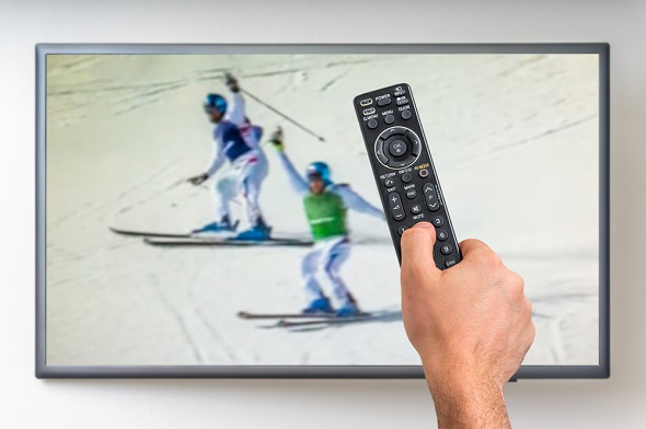 Zimní sporty, sledování přenosu u TV