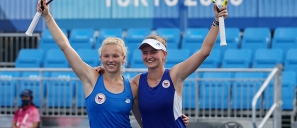 Tenis, čtyřhra, Kateřina Siniaková, Barbora Krejčíková - Zdroj ČTK, Xinhua, Li Yibo