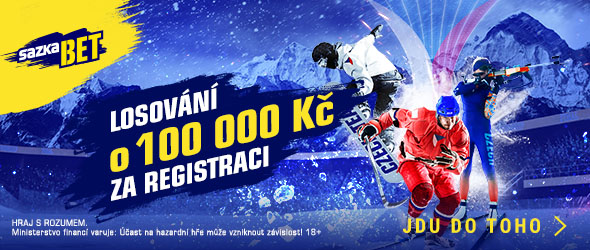 Losování o 100 000 Kč za registraci u Sazkabet